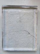 <p>Julia Steiner,&nbsp;<em>cosmos (blossom 1),</em> 2019, glass cast with flowers; Production: glassworks Matteo Gonet, M&uuml;nchenstein, 35 x 28 x 4 cm</p>
