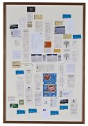 <p>Cheng Ran, <em>Letters</em>, 2013, inscribed detritus paper, wooden frame, 9x 124 x 84 cm (framed), detail</p>
