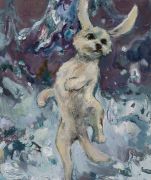 <p>陈作，《飞耳》，2022，木板油画，46 x 38 cm</p>
