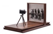 <p>Cai Dongdong,&nbsp;<em>A Scene,</em> 2021, silver gelatin print, wood, camera, 56 x 50 x 120 cm, edition of 3 + 1 AP</p>
