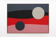 <p>安东尼奥&middot;巴莱斯特&middot;莫雷诺，<em>Red Pink Blue</em>，2024，黄麻布上丙烯，114 x 162 cm，118 x 166 cm (带框)</p>
