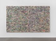 <p>鞠婷，<em>深流 020826</em>，2025 - 2026，木板丙烯，183 x 304 x 9 cm，双联拼接（每联183 x 152 x 9 cm）</p>
