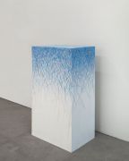 <p>Li Gang, <em>Pedestal (No. 2)</em>, 2011, wooden plinth, banknote pigment, 110 x 60 x 40 cm</p>
