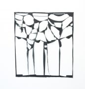 <p>Marion Baruch,&nbsp;<em>Mondrian,</em> 2014, polyester veil (2 layers), 164 x 147 cm</p>
