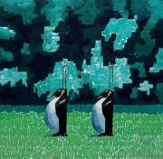 <p>Wang Xingwei, <em isrender="true">untitled (penguin trolleys)</em>, 2008, oil on canvas, 200 x 200 cm</p>
