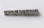 <p>Yang Mushi, <em>Materialization - lying flat is a crime, long live involution</em>, 2025, recycled stainless steel, 25 x 181 x 11 cm</p>
