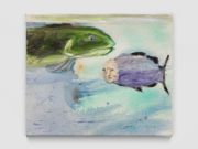 <p>Klodin Erb, <em>Mermaids #17</em>, 2023, ink, oil and acrylic spray paint on raw canvas, 35 x 42 cm, photo: Stefan Altenburger</p>
