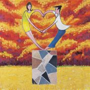 <p>Wang Xingwei, <em isrender="true">untitled (heart-shaped dance)</em>, 2006, oil on canvas, 200 x 200 cm</p>
