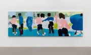 <p>Miao Miao, <em>By the River</em>, 2023, acrylic on canvas, 150 x 450 cm (3 panels, each 150 x 150 cm)</p>
