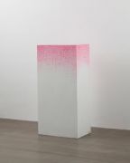 <p>Li Gang, <em>Pedestal</em> (No. 5), 2012, wooden plinth, banknote pigment, 140 x 70 x 45 cm</p>
