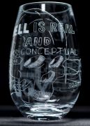 <p>Anatoly Shuravlev, <em>untitled, no. 1</em>, 2016, glass, hand-engraved, 26 x 12 cm</p>
