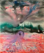 <p>Rebekka Steiger, <em>untitled</em>, 2023, acrylic, ink and oil on canvas, 200 x 165 cm</p>
