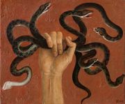 <p>Yan Bingqing,&nbsp;<em>抓</em>,&nbsp;2019, tempera on board, 25 x 30 cm</p>
