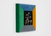 <p>Wiedemann/Mettler,&nbsp;<em>the flowers you never forgot,</em> 2025, painted cotton velvet, padded, 70 x 70 x 10 cm</p>
