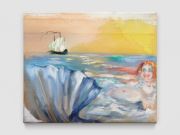 <p>Klodin Erb, <em>Mermaids #13</em>, 2023, ink, oil, acrylic spray paint and acrylic glitter paint on raw canvas, 35 x 42 cm,&nbsp;photo: Stefan Altenburger</p>
