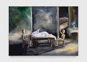 <p>Klodin Erb,&nbsp;<em>Danke, ich schlafe gut 14,</em> 2026, oil on black canvas, 50 x 70 cm</p>

