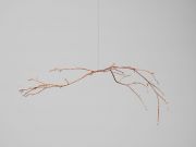 <p>Julia Steiner, <em>to and fro</em>, 2023, branch galvanized with copper, 130 x 40 x 50 cm, photo by Serge Hasenb&ouml;hler</p>
