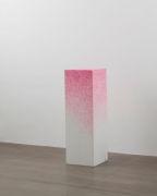 <p>Li Gang, <em>Pedestal</em> (No. 3), 2012, wooden plinth, banknote pigment, 120 x 45 x 45 cm</p>
