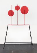 <p>Antonio Ballester Moreno,&nbsp;<em>Red,</em> 2024, painted steel, 76 x 85.5 x 15 cm, 175 x 119 x 41 cm (with Base)</p>
