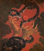 <p>Yan Bingqing, <em>缠</em>, 2019, tempera on board, 50 x 43 cm</p>
