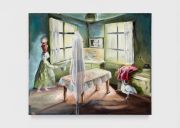 <p>Klodin Erb,&nbsp;<em>Danke, ich schlafe gut 9,</em> 2026, oil on black canvas, 50 x 60 cm</p>
