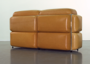 <p>Wiedemann/Mettler,&nbsp;<em>Ordnung 1,</em> 2007, chromed system, upholstered cushion leather, 90 x 55 x 170 cm</p>
