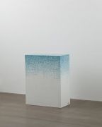 <p>Li Gang, <em>Pedestal</em> (No. 6), 2012, wooden plinth, banknote pigment, 100 x 80 x 40 cm</p>
