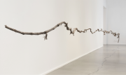 <p><em>growing time</em>, 2019, branch, length room-specific, here approx. 13,5 m, exhibitionview Museum Pfalzgalerie Kaiserslautern, Germany, photo by Bea Roth, Kaiserslautern</p>
