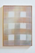 <p>Mirko Baselgia, <em>Seven</em>, 2022, handwoven linen from the Tessanda Val M&uuml;stair, larch wood, mineral pigments, 77 x 55 x 2.2 cm</p>

