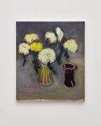 <p>Rosalind Nashashibi, <em>Chrysanthemums...</em>, 2024, oil on linen, 70 x 60 cm</p>
