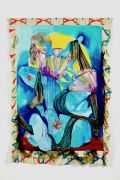 <p>Klodin Erb,&nbsp;<em>Quallenbl&uuml;ten und Str&uuml;mpfe,</em> 2022 / 2023, Oil, acrylic and acrylic spray paint on canvas, fabric frame, ca. 365 x 240 cm</p>
