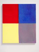 <p>Rosalind Nashashibi, <em>Red Blue</em>, 2025, oil on linen, 70 x 60 x 2 cm</p>
