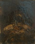 <p>Klodin Erb,&nbsp;<em>Alle wissen es #43,</em> 2012, Acrylic, oil, asphalt varnish on canvas, 30 x 24 cm</p>
