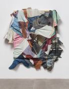 <p>Hu Qingyan, <em>Contemporary Painting I</em>,&nbsp;2018, oil on canvas (cut-outs of oil paintings collected from other artists and stitched together), 195 x 160 cm, background frame: 150 x 130 cm</p>
