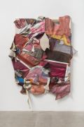 <p>Hu Qingyan, <em>Contemporary Painting II</em>, 2018, oil on canvas (cut-outs of oil paintings collected from other artists and stitched together), 222 x 175 cm, background frame: 150 x 130 cm</p>
