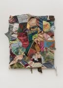 <p>Hu Qingyan, <em>Contemporary Painting V</em>, 2019, oil on canvas (cut-outs of oil paintings collected from other artists and stitched together), 244 x 206 x 11 cm</p>
