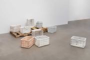 <p>Hu Qingyan, <em>Fruit and Vegetable Store I</em>, 2022, marble, size variable (9 pieces, each 31 x 53.5 x 37 cm)</p>
