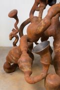 <p>Hu Qingyan, <em>Go in One Ear and out The Other No. 5&nbsp;</em>(detail), 2017-2018, carbon steel, air, 410 x 212 x 190 cm</p>
