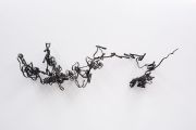 <p>Hu Qingyan, <em>Just an Accident</em>,&nbsp;2015, rebar, 50 &times; 145 &times; 30 cm</p>
