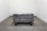 <p>Hu Qingyan, <em>Memory</em>,&nbsp;2012, bluestones, railway sleepers, dimensions of the two bluestones: 50 &times; 210 &times; 83 cm and 49 &times; 210 &times; 83 cm; two railway sleepers: each 22 &times; 16 &times; 109 cm</p>
