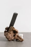 <p>Hu Qingyan, <em>Nonfunctional Object II</em>,&nbsp;2018, jinsi nanmu wood, white marble, granite, 69 x 52 x 35 cm</p>
