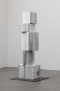 <p>Hu Qingyan, <em>Tower</em>, 2022, marble,181 x 50 x 47 cm</p>
