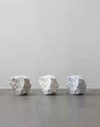 <p>Hu Qingyan, <em>Edition of 6</em>, 2024 - 2025 (No. 1 - No. 3), marble (replicas of a single rock, cut out of several marble blocks), 3 pcs, each 52 x 45 x 42 cm</p>
