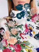 <p>Tobias Kaspar, <em>Artists Dress (Doodle, Flower Bouquet) I</em>, 2022, Acrylic paint, pigment-based ink, screen printing ink on canvas, 40 x 30 cm</p>
