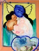 <p>Klodin Erb,&nbsp;<em>Angel Blue,</em> 2018, Acrylic and oil on canvas, 130 x 100 cm</p>
