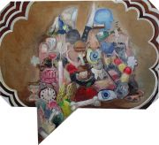 <p>Klodin Erb,&nbsp;<em>Babel,</em> 2019, oil on canvas (polygon), 116 x 125 cm</p>
