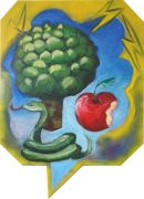<p>Klodin Erb,&nbsp;<em>Funny Face,</em> 2019, acrylic and oil on canvas (polygon), 85 x 61 cm</p>

