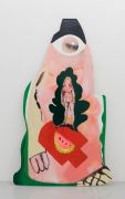 <p>Klodin Erb,&nbsp;<em>Goddess of Love, Melons and Plants,</em> 2022, Spray paint and enamel on wood (polygon), 207 x 122 cm</p>

