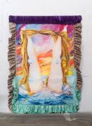 <p>Klodin Erb,&nbsp;<em>Metamorphosis,</em> 2023, Oil, ink and acrylic spray paint on canvas, fabric frame, ca. 365 x 240 cm</p>
