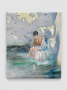 <p>Klodin Erb, <em>Mermaids #15</em>, 2023, ink, oil and acrylic spray paint on raw canvas, 42 x 35 cm,&nbsp;photo: Stefan Altenburger</p>
